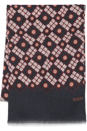 BARBA Mascada con estampado geométrico