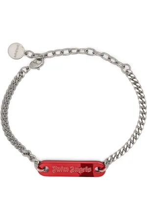 Palm Angels Pulsera con placa del logo