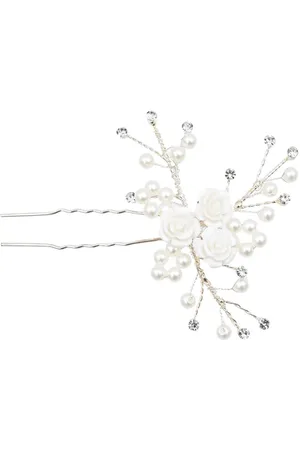 Tulleen Broche para el cabello Blooming Pearl Rose