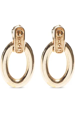 Dior Aretes de clip circulares 1990