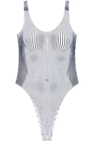 Jean Paul Gaultier Traje de baño con rayas estampadas