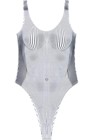 Jean Paul Gaultier Traje de baño con rayas estampadas