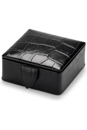 ASPINAL OF LONDON Joyero con efecto de piel de cocodrilo