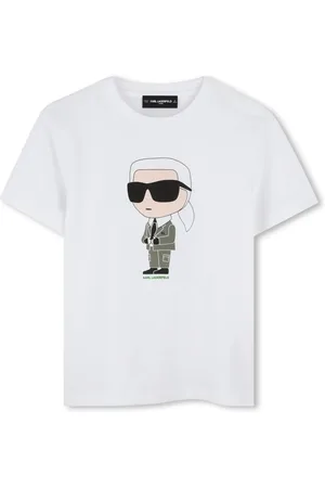 Karl Lagerfeld Playera con motivo Ikonik Karl