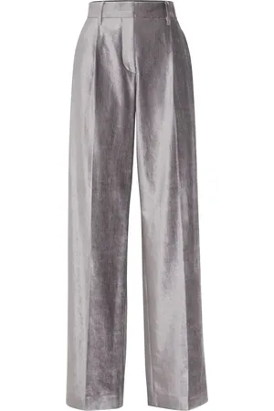 Brunello Cucinelli Pantalones rectos con detalle de cadena Monili