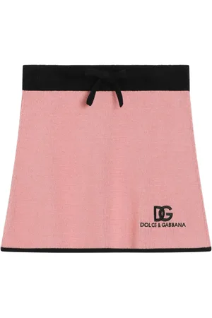 Dolce & Gabbana Falda corta con logo bordado