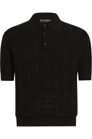 Dolce & Gabbana Playera tipo polo con logo en jacquard