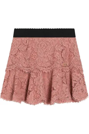 Dolce & Gabbana Falda corta con ribete de encaje