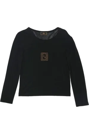 Fendi Playera con parche del logo 1980