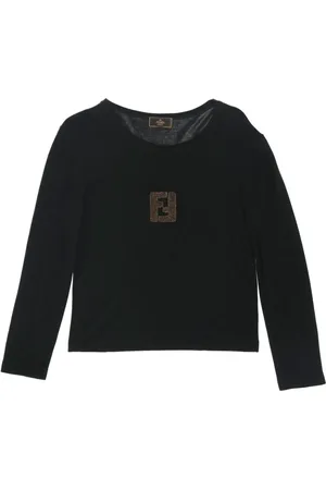 Fendi Playera con parche del logo 1980