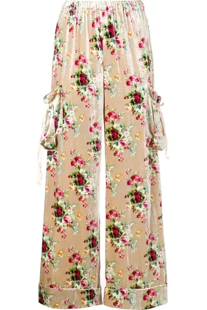 Comme des Garçons Pantalones con estampado floral