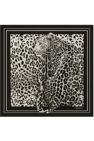 Dolce & Gabbana Mascada con estampado de leopardo