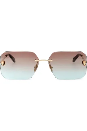Bvlgari Lentes de sol cuadrados sin armazón