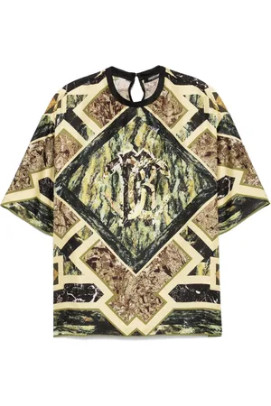 Roberto Cavalli Playera con estampado jaspeado