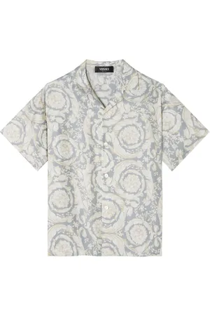 VERSACE Camisa de seda con estampado Barocco