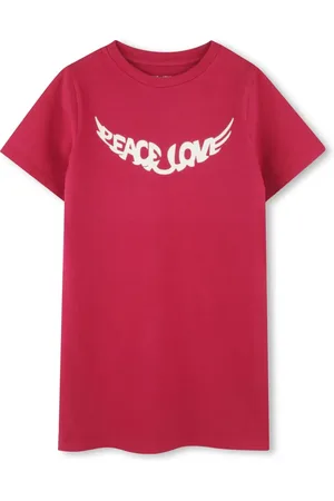 Zadig & Voltaire Vestido estilo playera con eslogan estampado