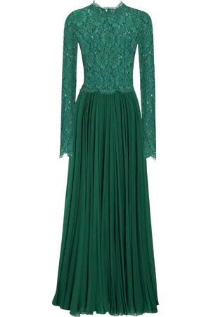 Dolce & Gabbana Vestido de fiesta con panel de encaje