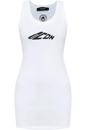 Dsquared2 Vestido corto con logo estampado