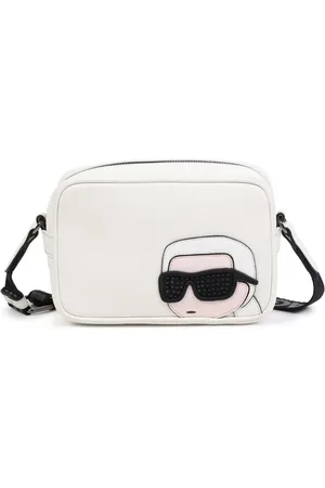 Karl Lagerfeld Bolsa crossbody con aplique Ikon Karl