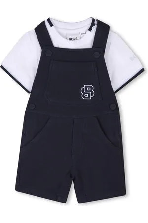HUGO BOSS Set de overol con logo bordado