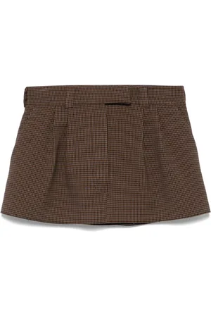 PNK Falda corta con motivo pied de poule