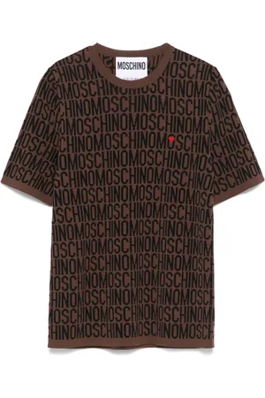 Moschino Playera con logo en jacquard