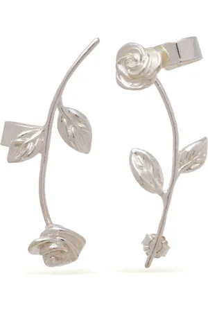MAGDA BUTRYM Aretes ear-cuff con diseño de rosa