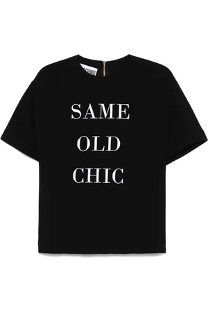 Moschino Playera con bordado Same Old Chick
