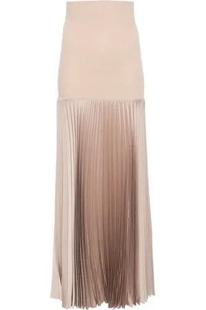 D.EXTERIOR Falda midi con diseño plisado