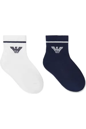 Emporio Armani Juego de dos pares de calcetines con logo en intarsia