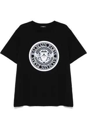 Balmain Playera con logo afelpado