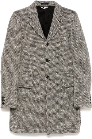Comme des Garçons Abrigo de tweed con botones y motivo de espiga