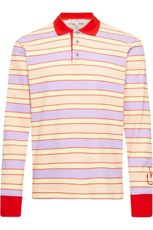 J.W.Anderson Playera tipo polo con rayas estampadas