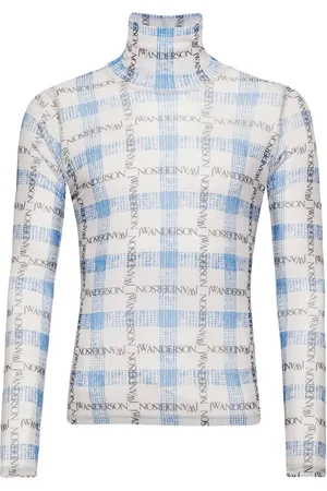 J.W.Anderson Playera a cuadros con logo