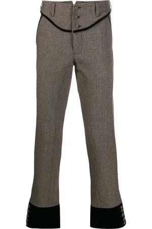 Jean Paul Gaultier Pantalones con ribetes de terciopelo