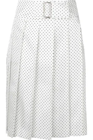 Comme des Garçons Polka dot pleated wrap skirt