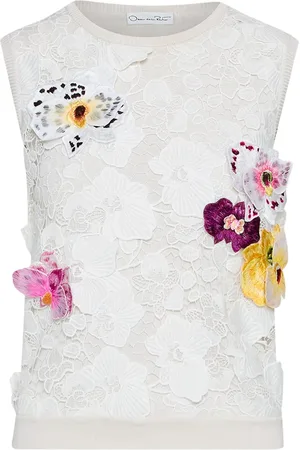 Oscar de la Renta Camiseta Orchid