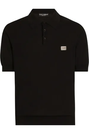 Dolce & Gabbana Playera tipo polo con placa del logo