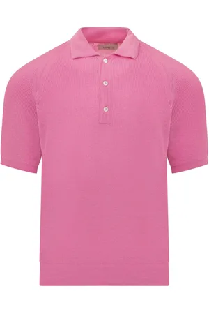 LANEUS Playera tipo polo tejida