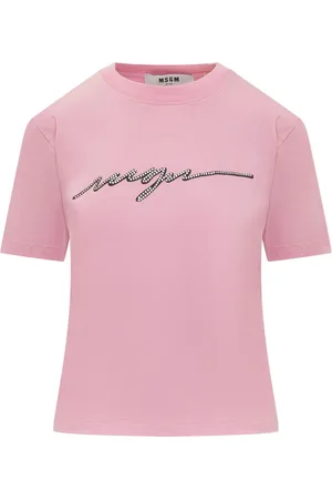 Msgm Playera con logo y detalles