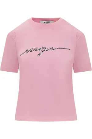 Msgm Playera con logo y detalles