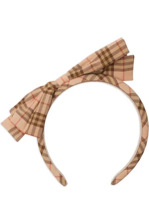 Burberry Diadema de algodón con motivo Check