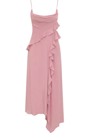 Msgm Vestido midi con volantes