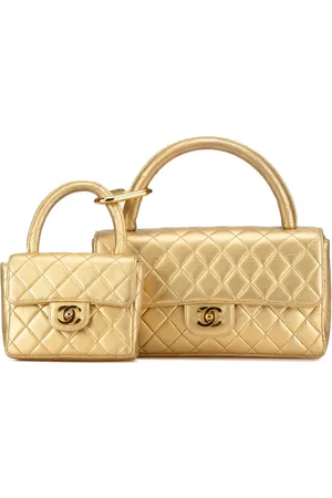 CHANEL Bolsa de mano Lambskin Parent Child Kelly Set Top Handle Bag 1994-1996