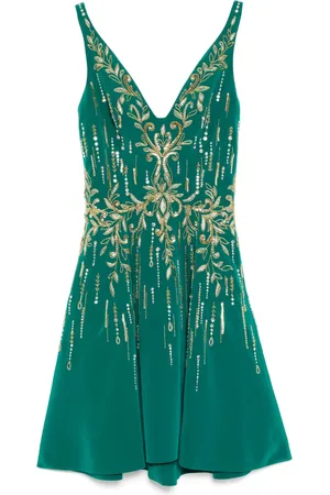 Saiid Kobeisy Vestido de crepé con cuentas