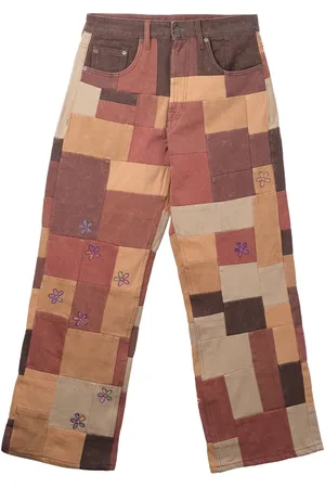 Glass Cypress Jeans militares con diseño patchwork