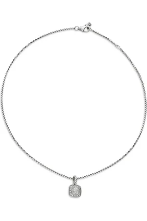 David Yurman Collar Petite Albion en plata de ley con dije de diamante de 7mm