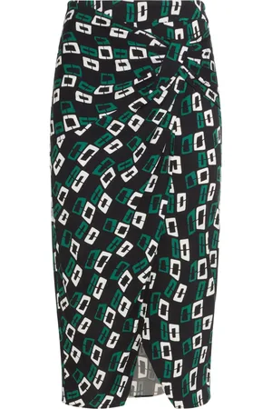 Diane von Furstenberg Falda midi con diseño fruncido