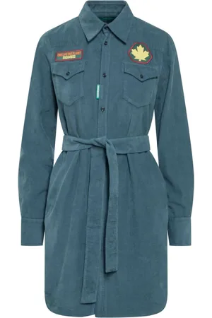 Dsquared2 Vestido camisero con detalle de parche