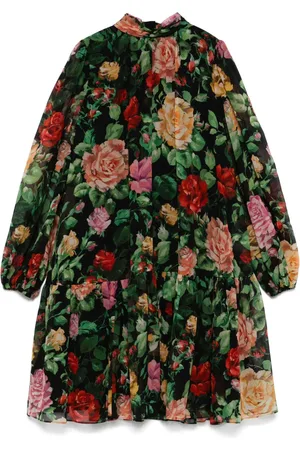 Dolce & Gabbana Vestido camisero con rosas estampadas